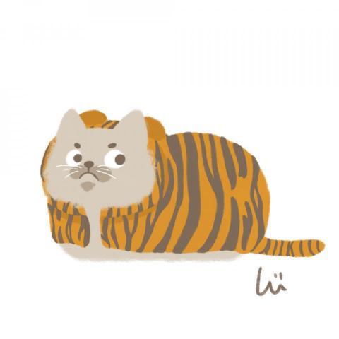 小鹿 - Q版插畫_貓