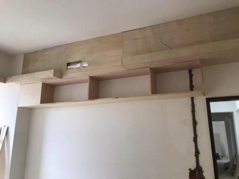 閎恩工程行 - 八德 木作冷氣座加置物櫃施作