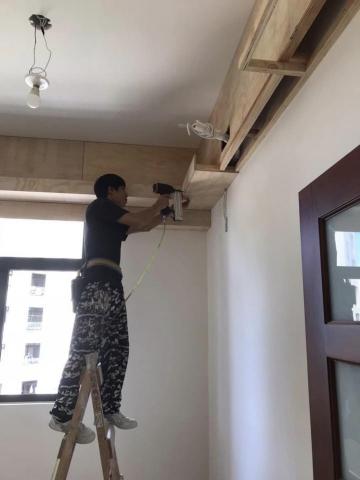 閎恩工程行 - 八德 木作冷氣座加置物櫃施作