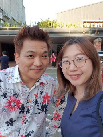 Jiu Yang  - 2018年與韓國陶笛演奏家合影（一日隨行翻譯）