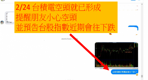 宋小維 - 2/24  提醒朋友小心空頭