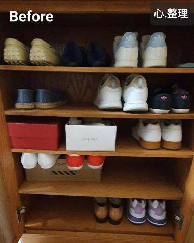 心.整理▪︎Fiona▪︎ - 佔空間的鞋盒，往往讓鞋櫃的空間被狠狠吃掉。