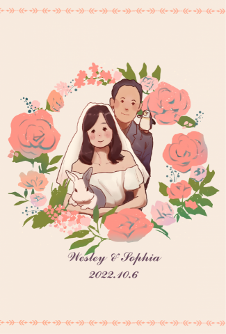HUA - 插畫/平面/婚禮賀卡