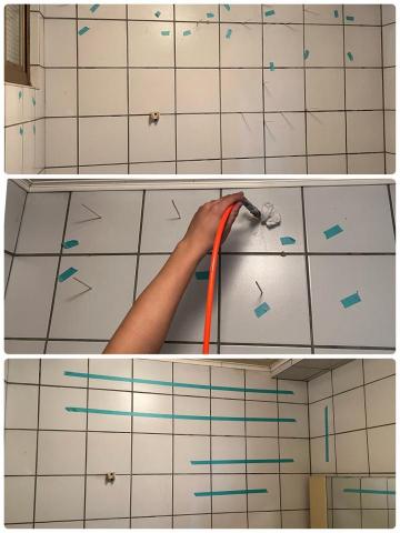 興華磁磚修繕 - 牆面空心 灌注黏著