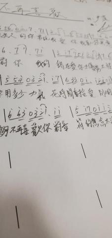 I.M. - 詞曲創作過程：首調旋律譜（附詞）