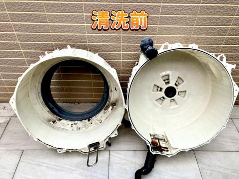 富森冷氣洗衣機清洗保養專家 - 滾筒式洗衣機的內部，這是沒有拆卸是清洗不到的地方！