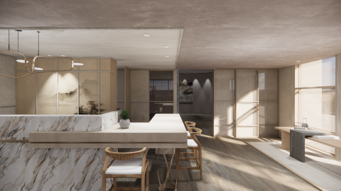 Liang - 接待中心櫃台正視角度