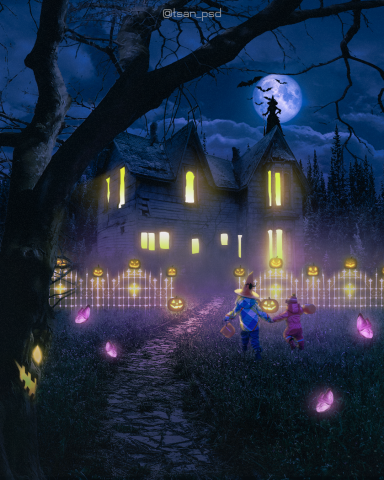 Tsan_Psd - 2022/10/30
Halloween Part2 - "H&auml;nsel und Gretel"
Made using Adobe photoshop

