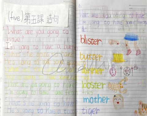 Anja 吳老師 - 私小小三．輕度ＡＤＨＤ：
背單字時，融合小朋友的興趣（畫圖），事半功倍！