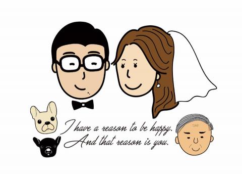 Double Kuan - 喜帖圖樣