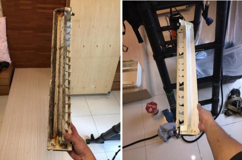 恩典愛家居家清潔 - 冷氣前排水內的霉菌園區 恩典愛家居家清潔 - 冷氣前排水內的霉菌園區