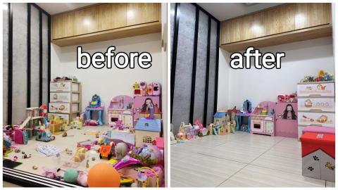 做家整理師奧莉薇 - 遊戲室特多小零件，依系列或性質分類收納