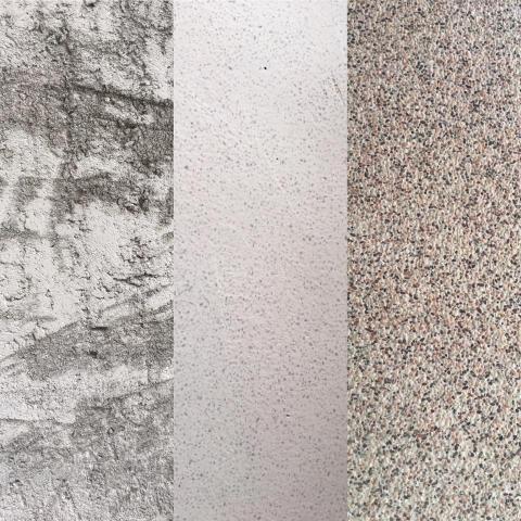 陳師父泥作工程行 - 牆面上石子過程