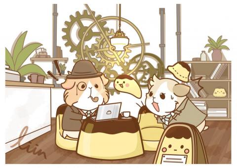 Liin_illustration - 天竺鼠咖啡廳_插畫繪製 Liin_illustration - 天竺鼠咖啡廳_插畫繪製