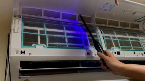 乾乾淨淨 - 清理完成後使用醫療級紫外線殺菌燈滅菌，讓屋主吹得安心