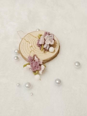 張歆若 - （鉤織）繡球花耳針耳鉤