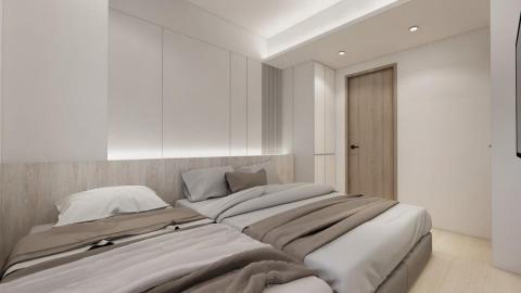 鴻宇室內裝修有限公司 - 五股陳宅翻新-(主臥)

#造型床頭櫃
#系統櫃體
#KD木皮板門扇組
#油漆工程
#鋁條燈照明