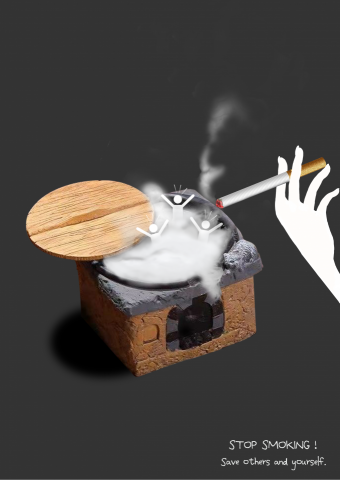 雛雛手繪設計❀ - 菸害防制系列海報2