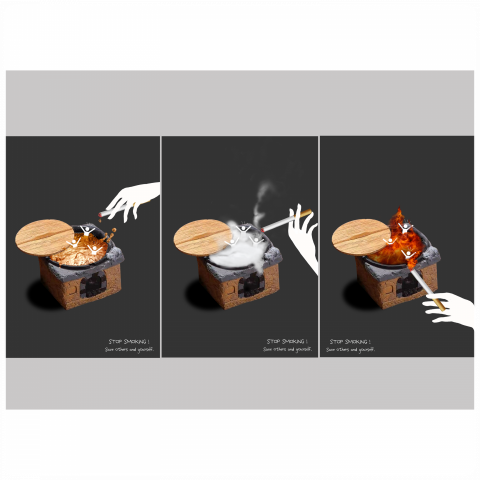 雛雛手繪設計❀ - 菸害防制系列海報
