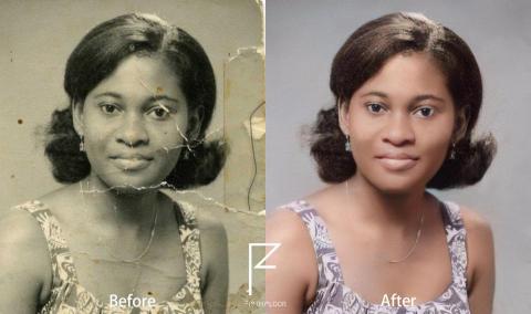 伍樓影像 - 老照片修復、色彩還原、上色範例