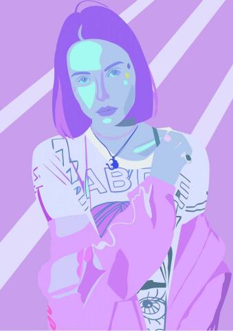 雛雛手繪設計❀ - 色塊人像畫