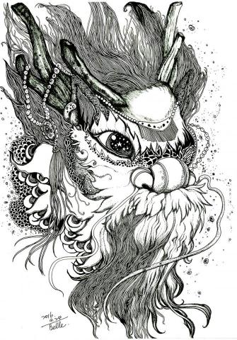 Belle繪夢 - 手繪：針筆和墨筆