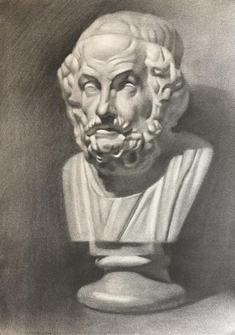 施以晴 - 石膏能很好的提升繪畫技巧
抓形能力 炭粉掌控能力 空間感
氣氛處理 人體比例 等等等
