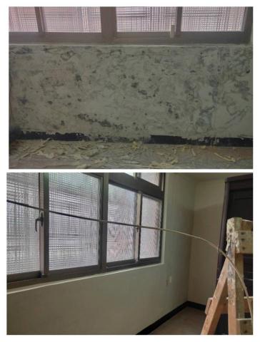 正鑫裝修企業社 - 壁癌牆面施工前跟施工後