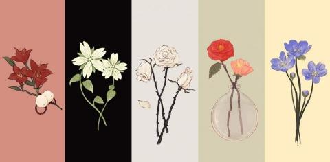 曾雯婷 - 花卉電繪