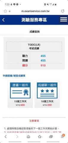 吳思昀 - 多益金色證書
