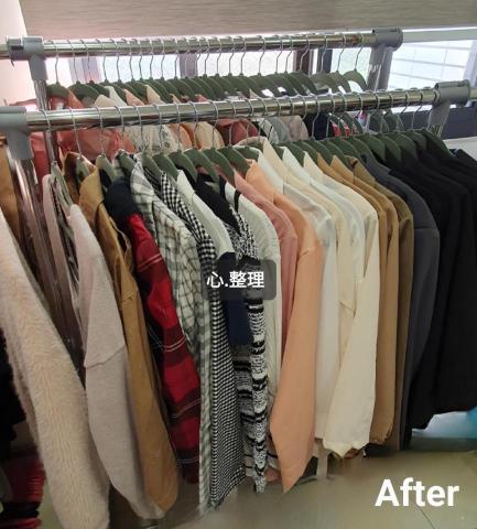 心.整理▪︎Fiona▪︎ - 業主採用建議，將衣架款式統一，不僅可以換來視覺上的舒適感，也讓衣物增添了質感。
