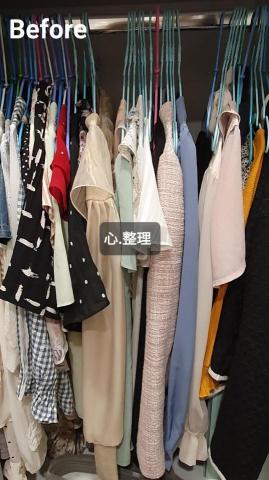 心.整理▪︎Fiona▪︎ - 五顏六色的衣架，容易使衣物顯得更加凌亂。