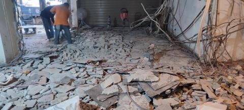 陳昱翔 - 一樓店面地板磁磚打底面打石打除至樓板RC層