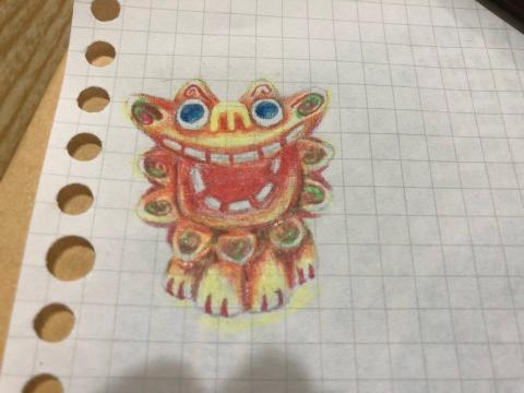 C design - 手繪沖繩石獅