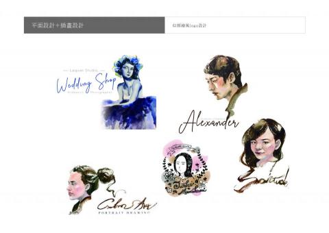 Cerulean Lan - 水彩系列-似顏繪LOGO設計