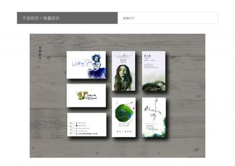 Cerulean Lan - 水彩插畫-名片設計