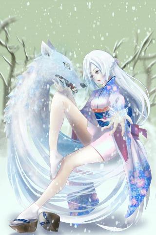 梅喵設計 - 主題:雪女|插畫 梅喵設計 - 主題:雪女|插畫