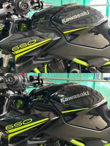 耕甜車輛美容工作室 - 美容前後對比，前車身左側。