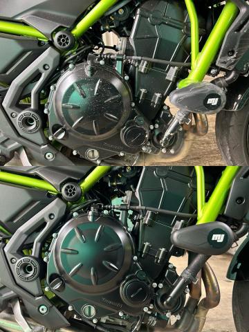 耕甜車輛美容工作室 - 美容前後對比，前車身右側下方。