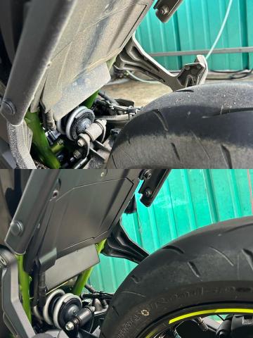 耕甜車輛美容工作室 -  美容前後對比，車尾下方（後車底）