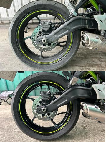 耕甜車輛美容工作室 - 美容前後對比，後輪右側。