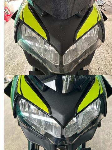 耕甜車輛美容工作室 - 美容前後對比，車頭。