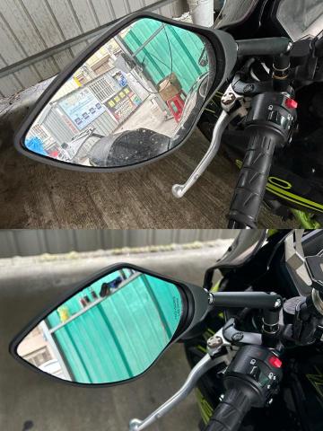 耕甜車輛美容工作室 - 美容前後對比，左方照後鏡。