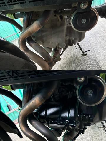 耕甜車輛美容工作室 -  美容前後對比，引擎下方（前車底）