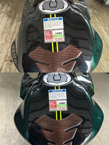 耕甜車輛美容工作室 - 美容前後對比，油箱。