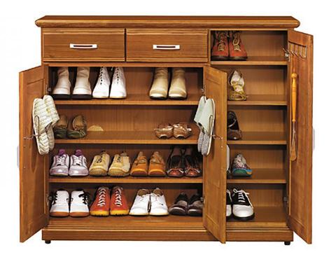 嫁妝家具 - 訂製實木鞋櫃安裝完成