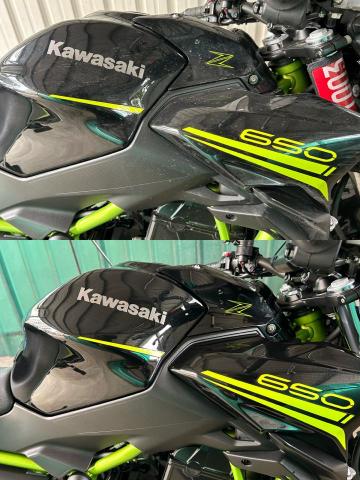 耕甜車輛美容工作室 - 美容前後對比，前車身右側。