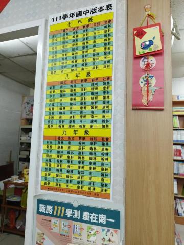 戴渝庭 - 附近國中的教材版本