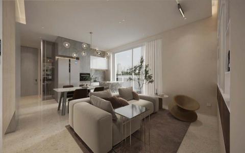 Tine Studio - 在灯光的处理上，运用多方式、多层次、多方向、多角度的照明在此以充分的展示。光源的照明设计同样要求能进一步传递空间设计的感觉，使光服从与艺术，创造出室内光影的节奏和气氛，而不采用全部照明的方式，在细部节点对节点的造型，比例构造的方式，用材方面都要进行反复推敲，同时又需要和总体风格保持统一和谐，在色彩上为了满足空间的需要及功能上需要，在大体上采用大方，简约的风格之外，还要显得既严肃又轻松、休闲。