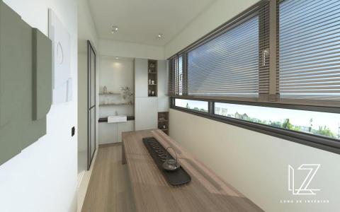 櫳澤室內空間設計 - 【 彰化 ‧ 張宅 】

休閒區-
擁有明亮採光的休閒區，是業主渡過閒暇時光的好空間，也是家人團聚、朋友歡聚的好地點。
在這，業主可以獨自一人盡情地書法創作，大筆揮毫；也可以邀請家人、朋友一起泡茶、品茶。週末的時光，悠閒舒心的宅在家何樂不為呢？
設計師的設計提供了業主充足的收納空間外，也增設了水槽，便利於業主在書法創作後，或餐聚完，能隨即的清潔做使用。